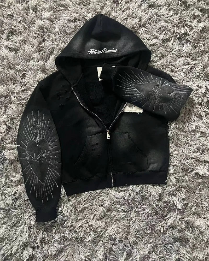 Autumn-winter jacket with zipper