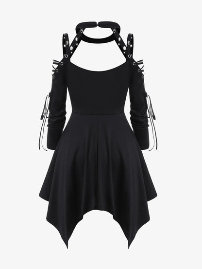 STREET Black cutout dress