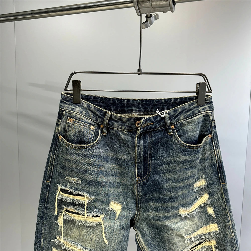 STREET Wide-leg denim pants,MEN