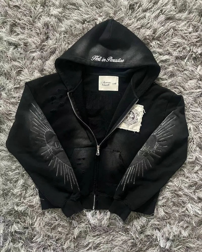 Autumn-winter jacket with zipper