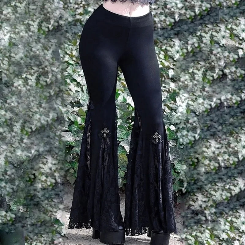 Low-waisted lace pants