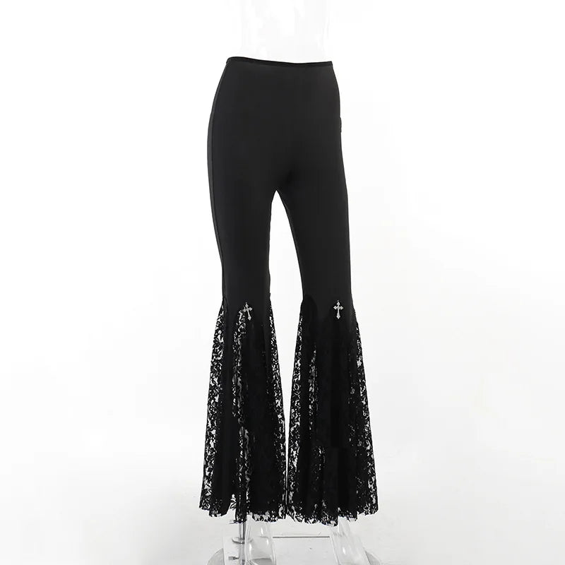 Low-waisted lace pants