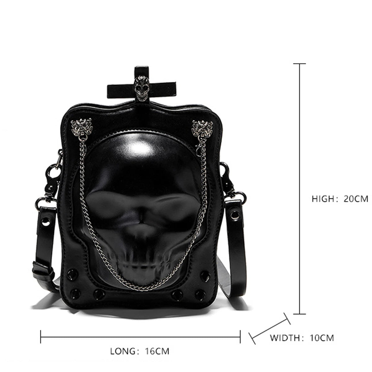 STREET Stylish shoulder bag with skull/ Unisex