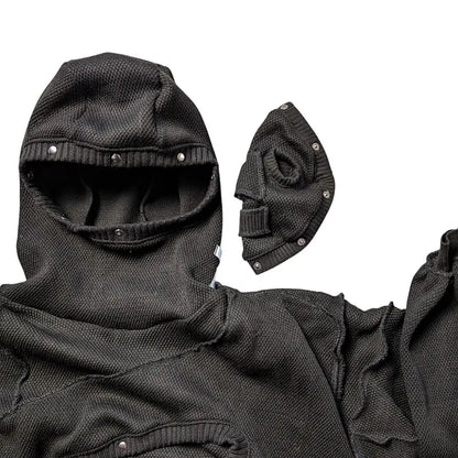 STREET New sweater with knitted mask and windproof hood