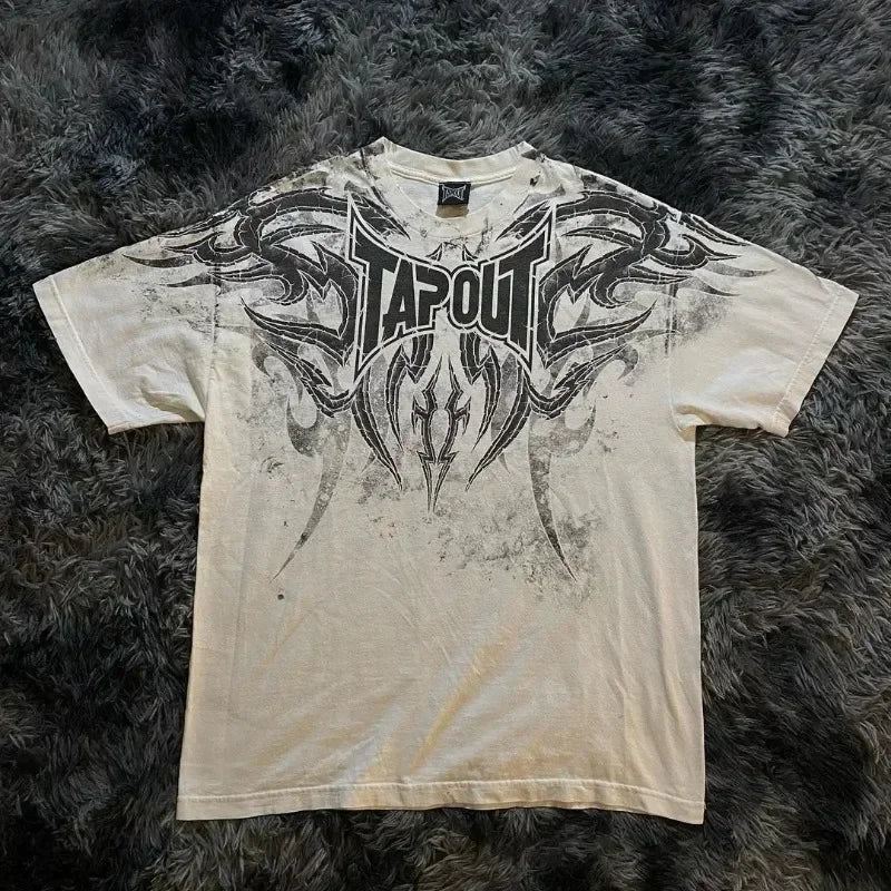 Streetwear Tapout T Shirt Mens Hip Hop Oversize