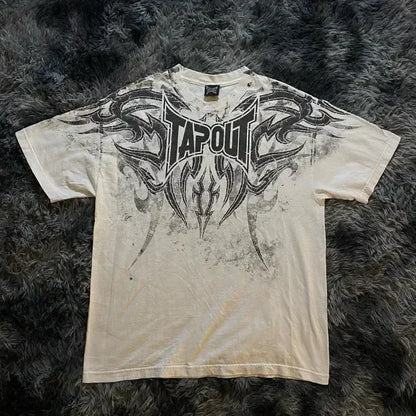 Streetwear Tapout T Shirt Mens Hip Hop Oversize